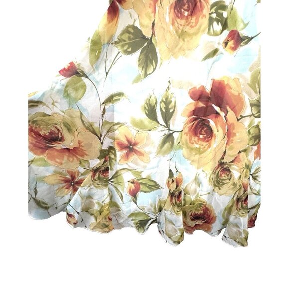 Y2K Babydoll Chiffon Midi Dress 16 Fairycore Ethereal Floral Whimsy Cottagecore - Picture 5 of 12